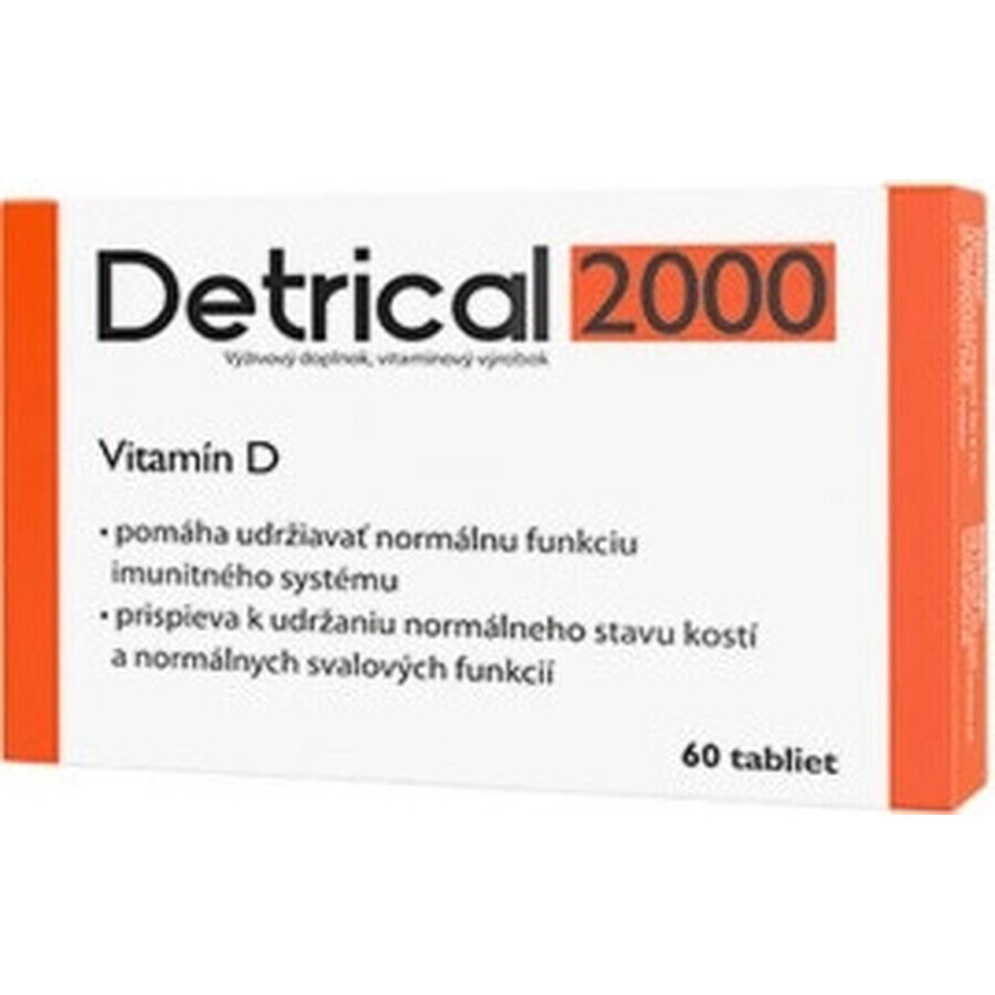 Detrical 2000 Vitamina D 1×60 tbl, supliment alimentar