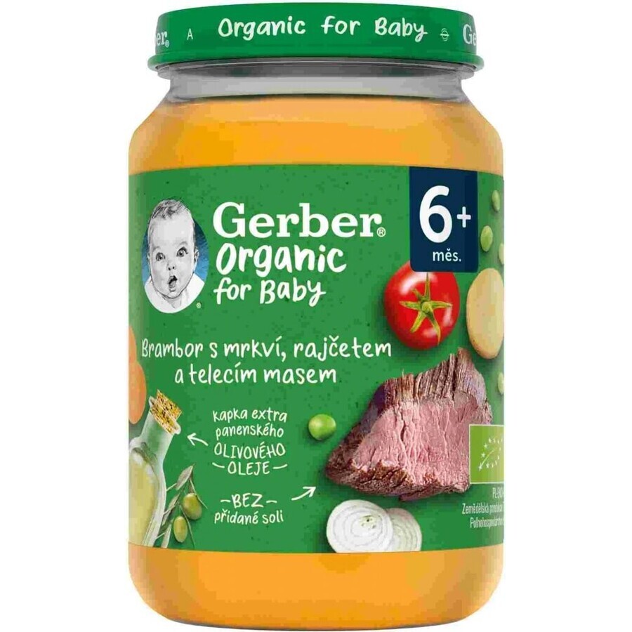 Gerber Biologische Vlees en Groente Snack 1×190 g, snack