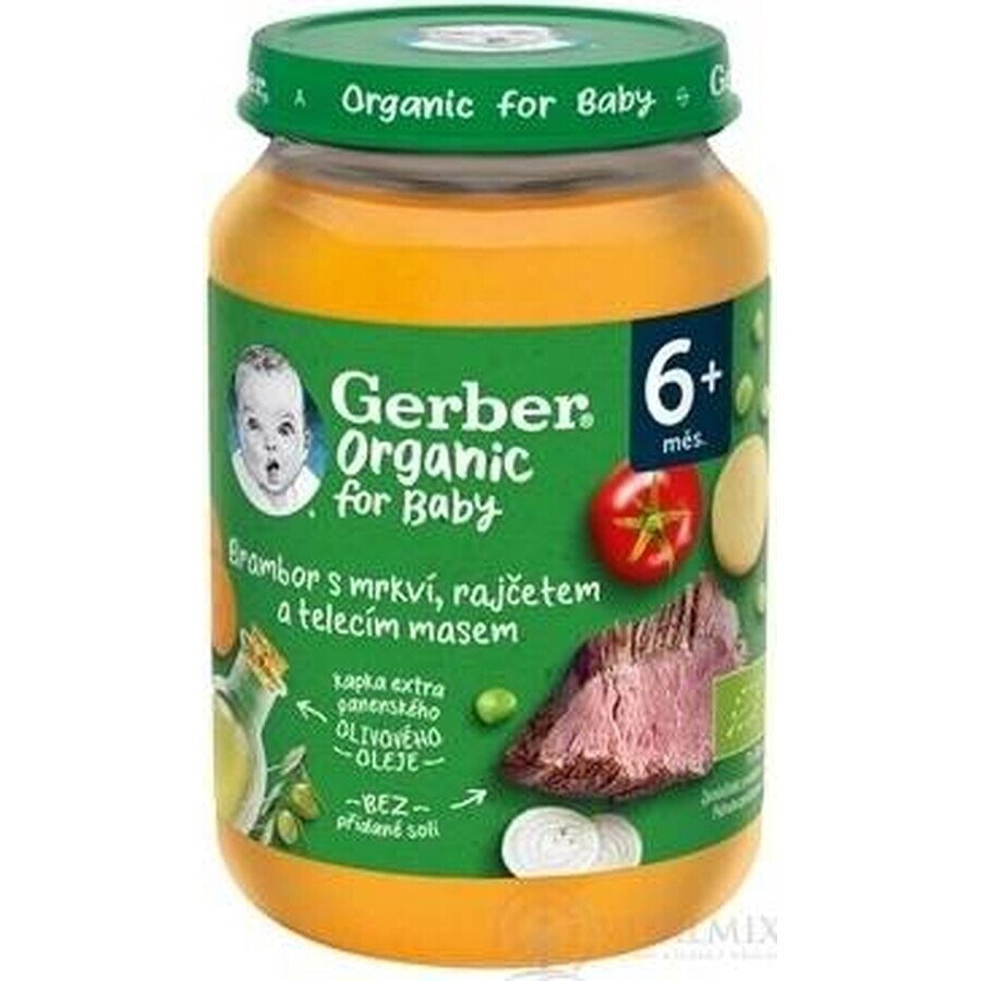 Gerber Biologische Vlees en Groente Snack 1×190 g, snack