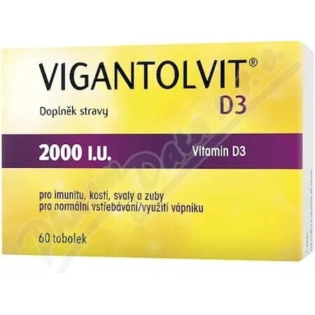 Vigantolvit D3 2000 IU 1×60 cps, food supplement