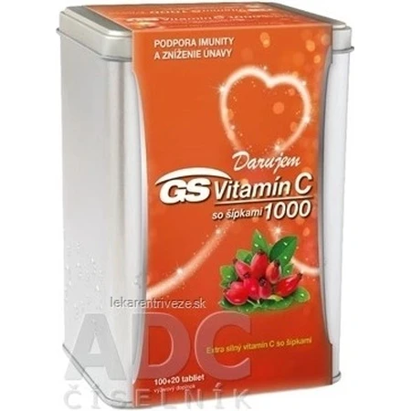 GS Vitamin C 1000+cones, 100+20 tbl 1×100+20 tbl, nutritional supplement