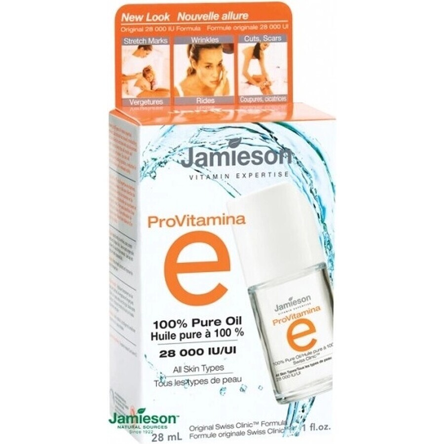 JAMIESON ProVitamina 100% pur vitamina E ulei 1×28 ml, ulei împotriva semnelor de îmbătrânire