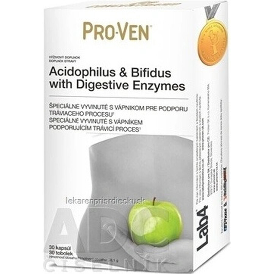 Pro-Ven Acidophilus & Bifidus 1×30 cps, voedingssupplement