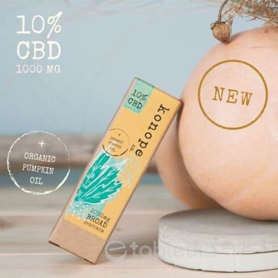 Hemp co. 10% CBD en aceite de semilla de calabaza ecológico - amplio espectro 1000g 1×10 g