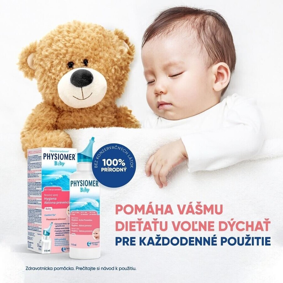 PHYSIOMER Baby isotonique 1×115 ml, isotonique, avec de l'eau de mer