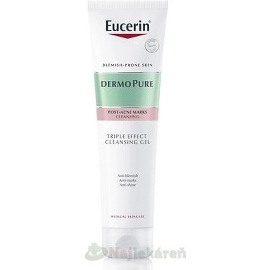 Eucerin DERMOPURE Dreifach-Wirkung Peeling-Reinigungsgel 1×150 ml, Reinigungsgel