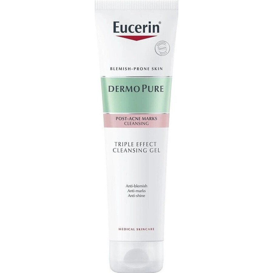 Eucerin DERMOPURE Dreifach-Wirkung Peeling-Reinigungsgel 1×150 ml, Reinigungsgel