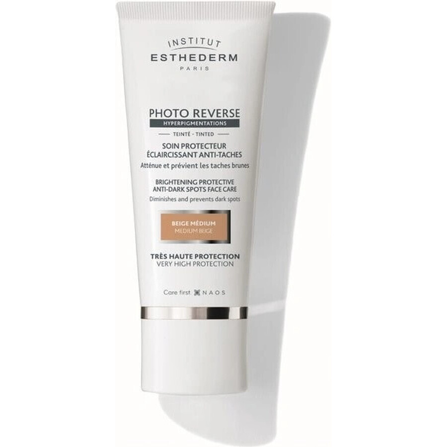 INSTITUT ESTHEDERM PHOTO REVERSE Crème colorée avec protection contre les taches pigmentaires SPF 50+ (beige moyen) 50 ml 1×1 pc, crème