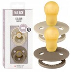 BIBS natural rubber soothers BIBS Colour vanilla/ dark oak 1×2, size 3