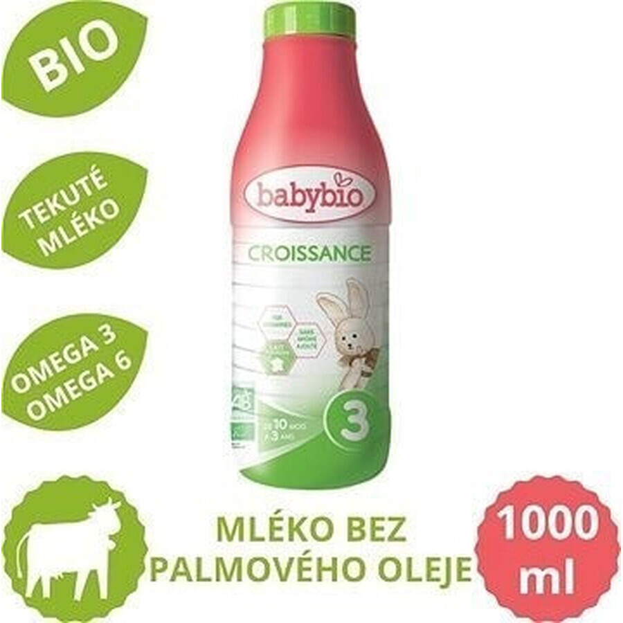 BABYBIO Croissance 3 vloeibare biologische babymelk (1 liter) 1×1 l