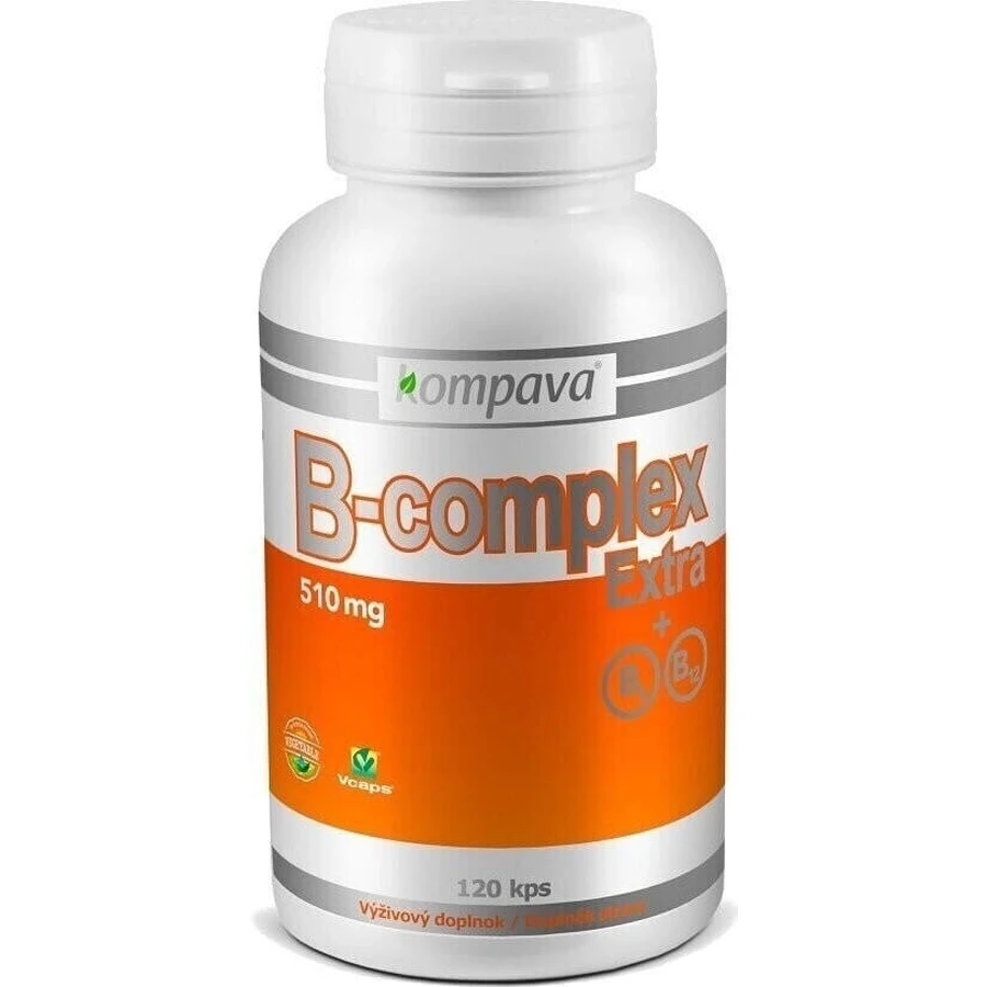kompava B-Komplex Extra + B6, B12 1x120 cps, Nahrungsergänzungsmittel
