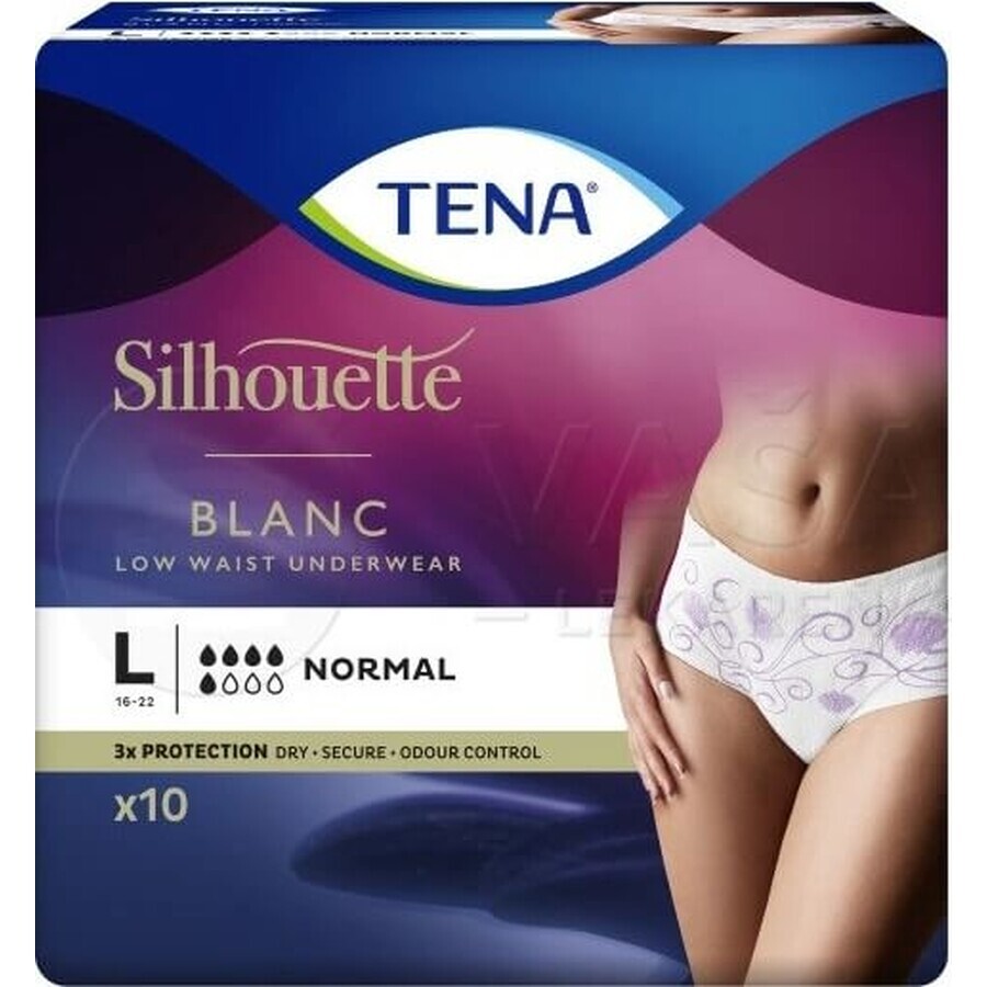 TENA Silhouette Normal L 1×10 pieces, incontinence briefs