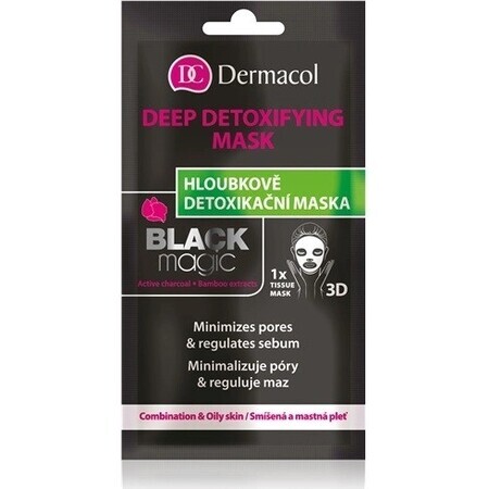 Dermacol Black Magic Textile Entgiftungsmaske 1×1 St., Entgiftung der Haut