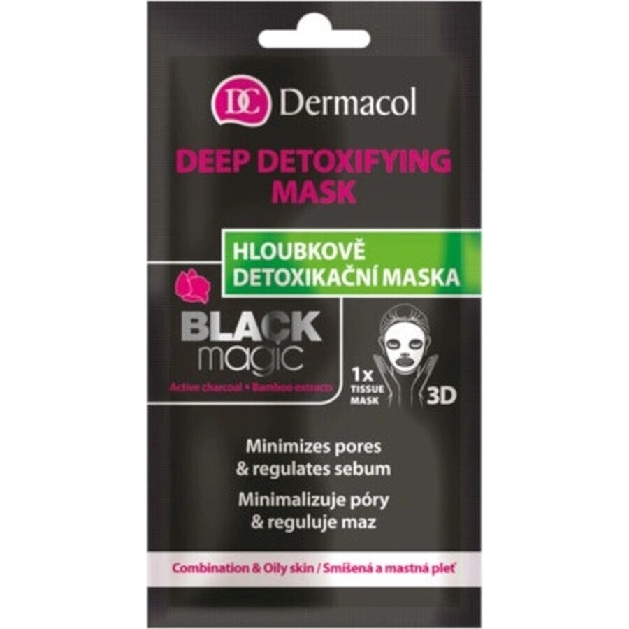 Dermacol Black Magic Textile Entgiftungsmaske 1×1 St., Entgiftung der Haut