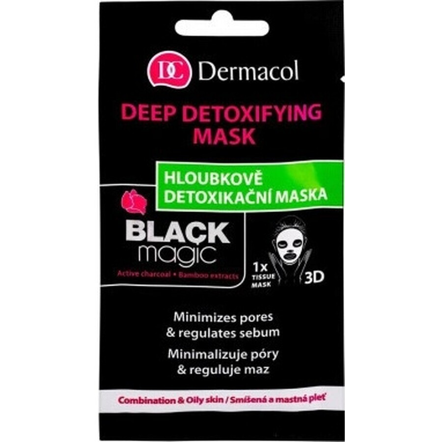 Dermacol Black Magic Textile Entgiftungsmaske 1×1 St., Entgiftung der Haut