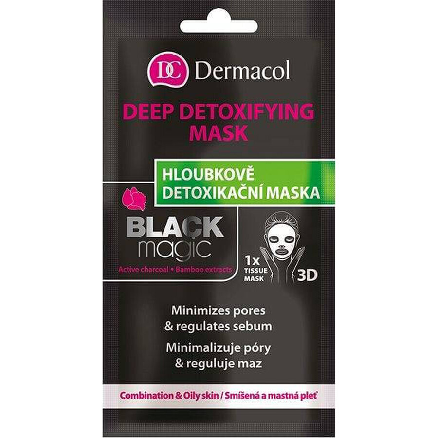 Dermacol Black Magic Textile Entgiftungsmaske 1×1 St., Entgiftung der Haut