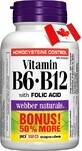 WEBBER NATURALS Vitamine B6+B12+F foliumzuur 1&#215;120 cps, voedingssupplement