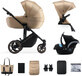 Combinatie kinderwagen KINDERKRAFT SELECT 3in1 Prime 2 Sandrose Beige, Premium 1&#215;1 pc, kinderwagen