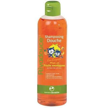 Shampooing et gel douche au miel et aux fruits Rivadouce, 500ml, Laboratoire Rivadis