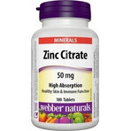 WEBBER NATURALS Zink 50 mg Citraat 1×180 tbl, voedingssupplement