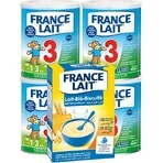 France Lait 3 4x400g + porridge di grano FL. Set 250g 1×1, set latte in polvere per neonati