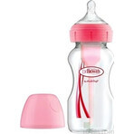 Dr.BROWN'S BABY BOTTLE OPTIONS+ 270 ml 1×1 Stück, mit weitem Hals, 0M+, antikolik, Glas, weiß