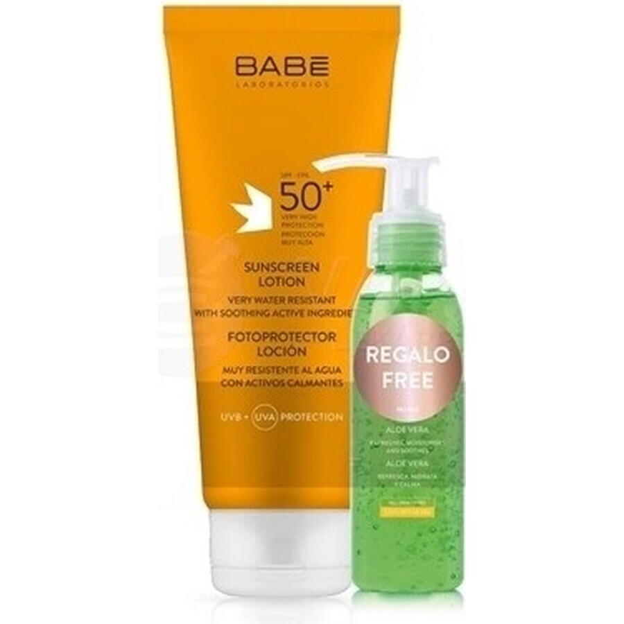 BABÉ SLNKO Zonnebeschermingslotion SPF50 + Aloë vera gel 1x1 st, Zonnebeschermingslotion + Aloë vera gel