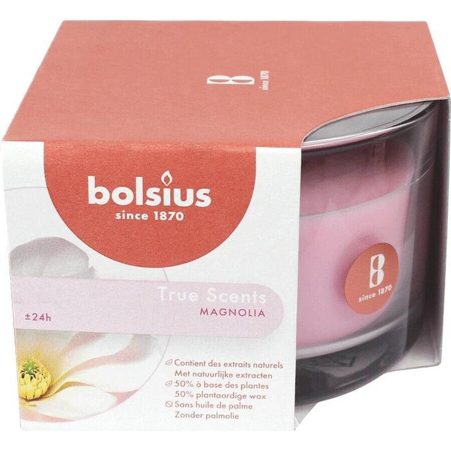 Bolsius Aromatic 2.0 Flasche 90x63mm Magnolia, Duftkerze 1×1 Stück, Duftkerze