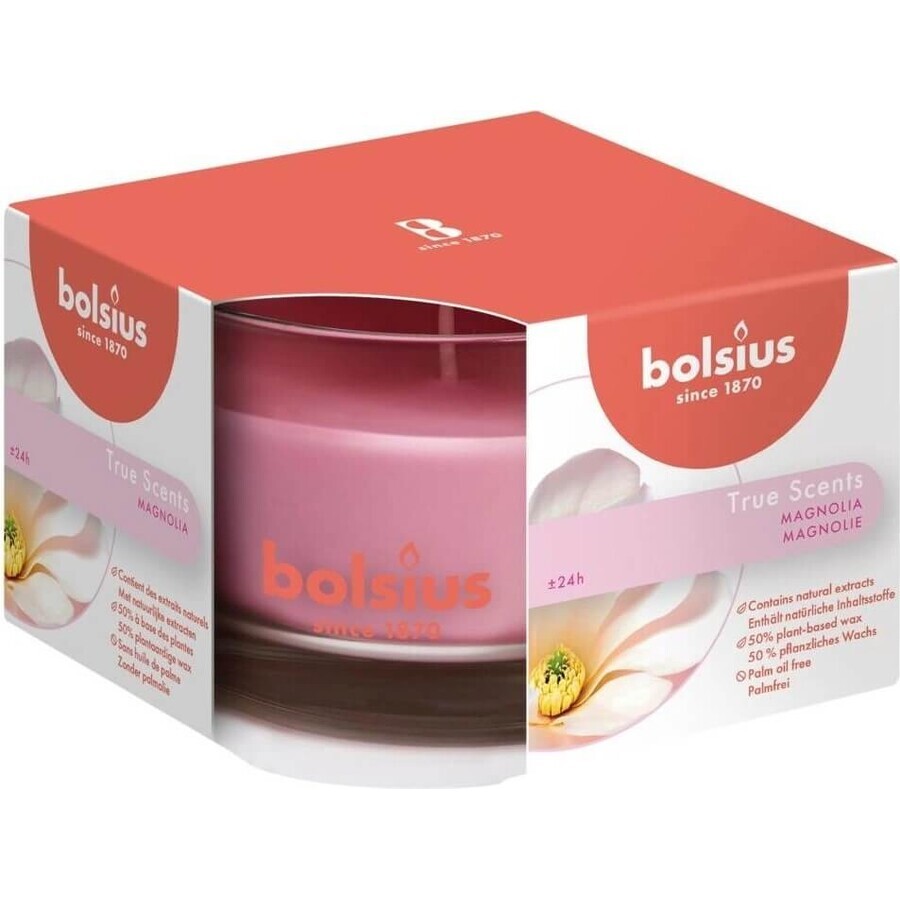 Bolsius Aromatic 2.0 Flasche 90x63mm Magnolia, Duftkerze 1×1 Stück, Duftkerze