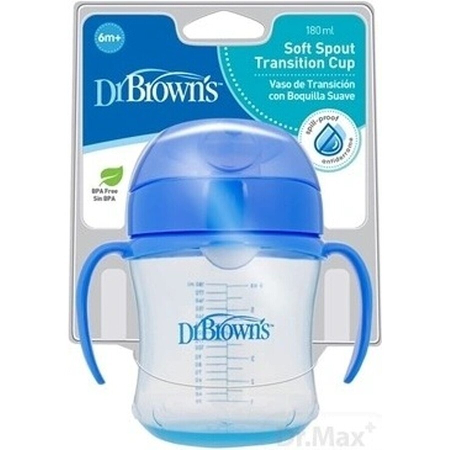 Dr.Brown´s Mok Zacht Mondwater 180ml vanaf 6m blauw 1×1 st, blauwe mok, 6m+