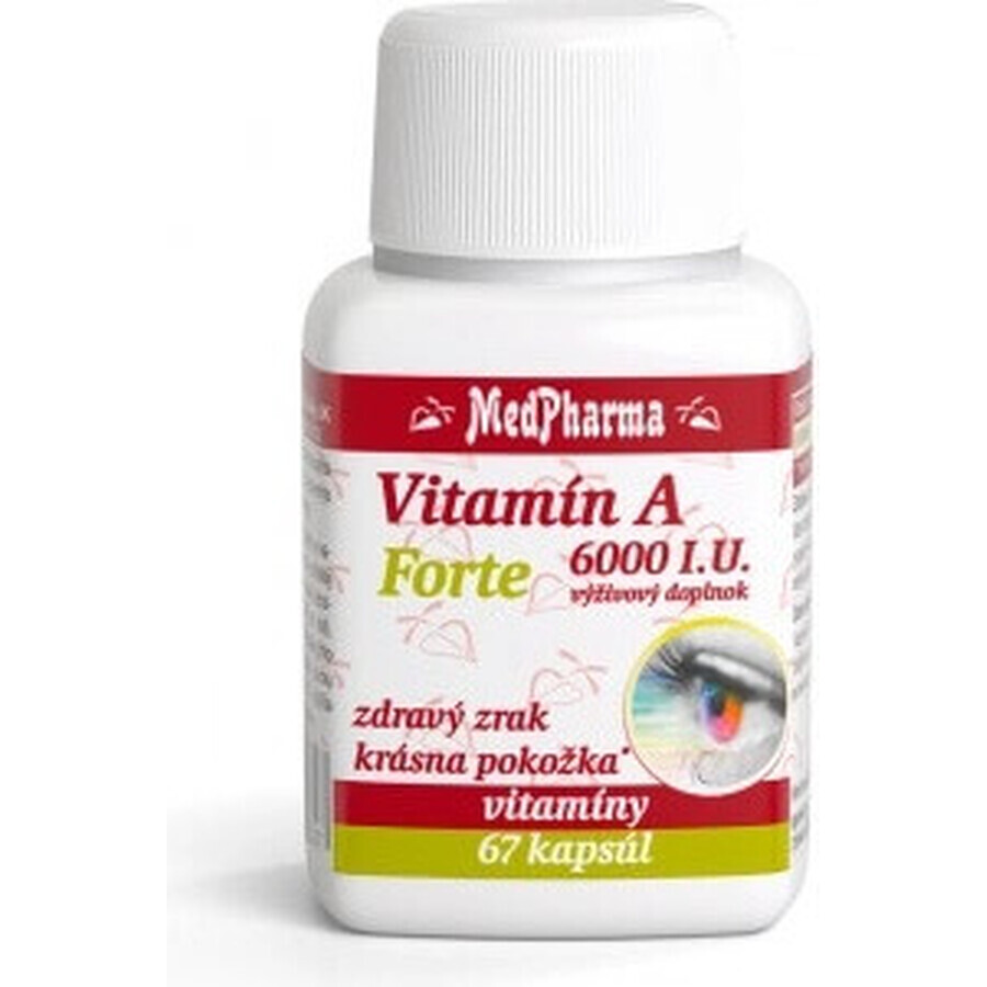 MedPharma Vitamine A 6000 IU Forte 1×67 cps, voedingssupplement