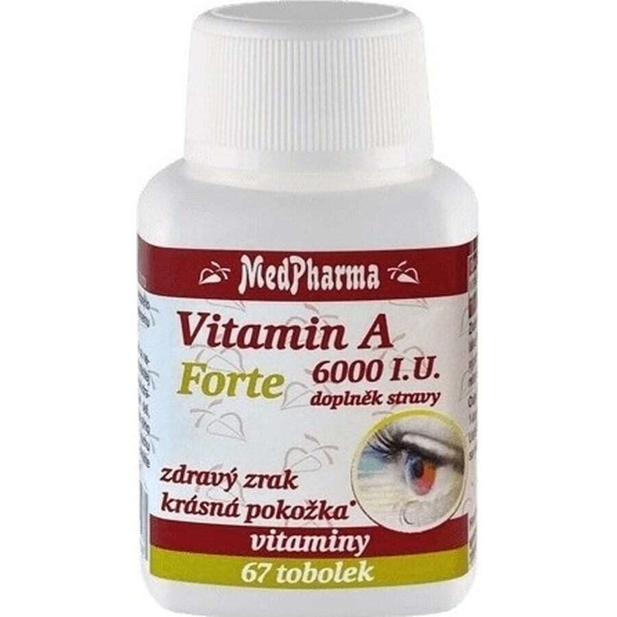 MedPharma Vitamine A 6000 IU Forte 1×67 cps, voedingssupplement