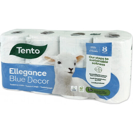 Deze Toiletpapier Decor blauw 3vr 1×8 stuks 3 ply toiletpapier