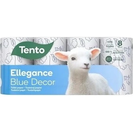 This toilet paper Decor blue 3vr Decor blue 3vr 1×8 pcs, 3-ply toilet paper