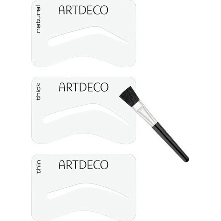 Artdeco Șabloane pentru sprâncene cu perie 1×1 buc, Șabloane pentru sprâncene cu perie