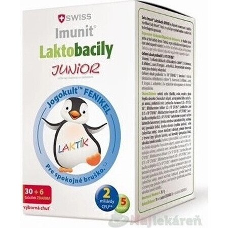 SWISS Lactobacilli JUNIOR Immunit + vitamin D3 30+6 tbl. 1×36 tbl, vitamins