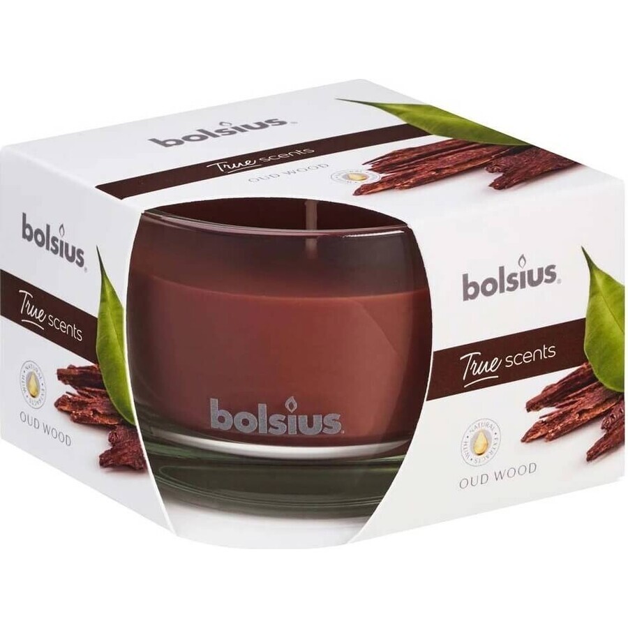 Bolsius Aromatic 2.0 flacon 90x63mm bois de oud, bougie parfumée 1×1 pc, bougie parfumée