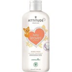 ATTITUDE Babyzeep en -shampoo (2 in 1) Babyblaadjes met perensaparoma 1×473 ml, bodylotion voor baby's