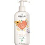 ATTITUDE Babyzeep en -shampoo (2 in 1) Babyblaadjes met perensaparoma 1×473 ml, bodylotion voor baby's