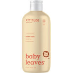 ATTITUDE Babyzeep en -shampoo (2 in 1) Babyblaadjes met perensaparoma 1×473 ml, bodylotion voor baby's