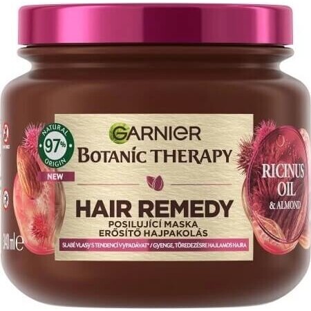 Garnier Botanic Therapy Hair Remedy Ricinusolie Amandel Haarmasker 1×340 ml, haarmasker