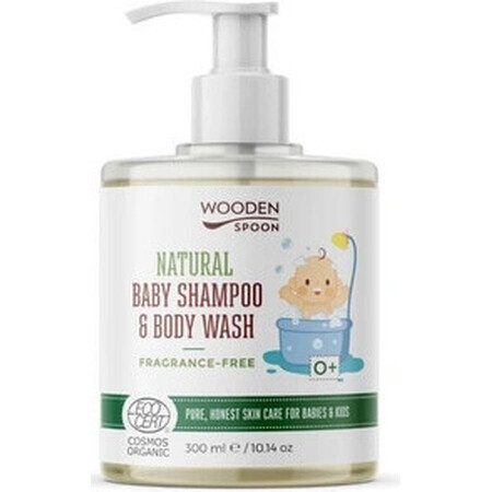 Wooden Spoon Baby Shower Gel/Shampoo 2en1 sin perfume 300ml 1×300ml, gel de ducha para bebés