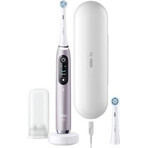 Oral B EK iO Series 9 Rose Quartz + porte-brosse à dents + étui de voyage 1×1 set, brosse à dents électronique