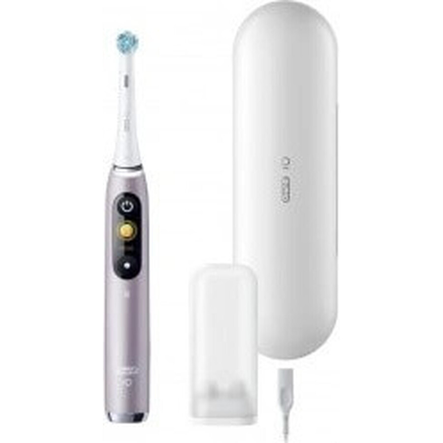 Oral B EK iO Series 9 Rose Quartz + porte-brosse à dents + étui de voyage 1×1 set, brosse à dents électronique