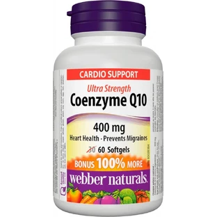 WEBBER NATURALS Coenzima Q10 400 mg EXTRA FUERTE 1×60 cps, complemento alimenticio