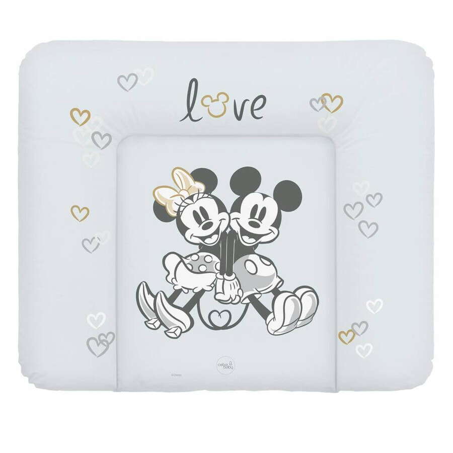 CEBA Disney Minnie & Mickey Zachte vervangingsmat voor commode (85x72) Disney Minnie & Mickey Grijs 1×1 stuk