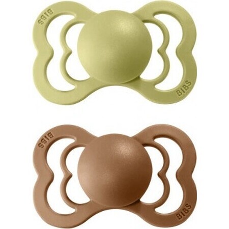 BIBS Supreme meadow/earth 1×2pcs natural rubber soother - size 2