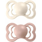 BIBS Supreme natural rubber pacifier BIBS Supreme vanilla/peach 1×2 - size 2