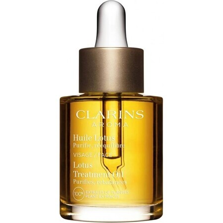 Clarins Ulei facial de tratament pentru piele mixtă și grasă Lotus 1×30 ml, Ulei facial