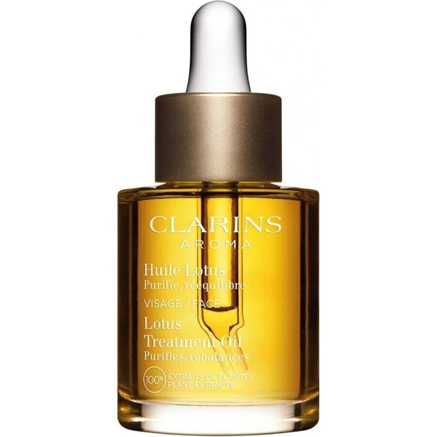 Clarins Ulei facial de tratament pentru piele mixtă și grasă Lotus 1×30 ml, Ulei facial